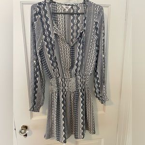 Jack by BB Dakota blue and white pattern dress